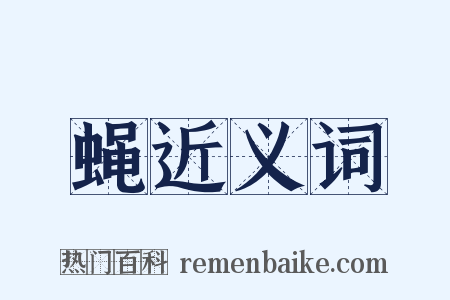 蝇近义词是什么意思的图片